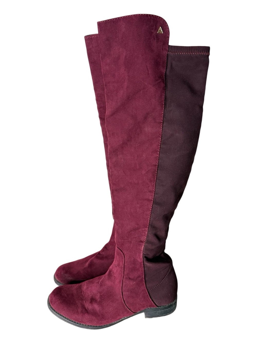 GUESS Burgundy Red Suede Shire Over The Knee Boots Size 7.5
